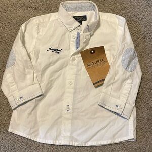 Mayoral baby boys button up shirt size 9m NWT